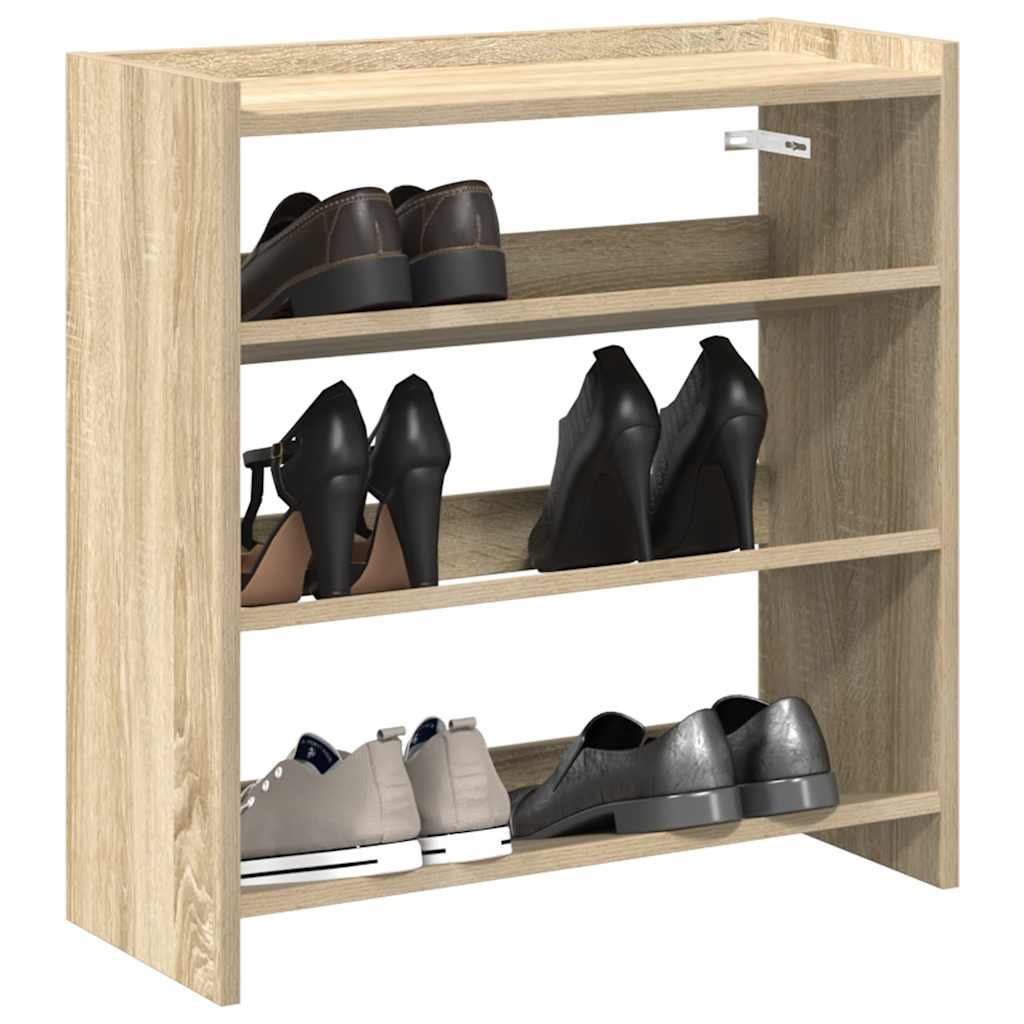 vidaXL Stojak na buty, dąb sonoma 60x25x62 cm, materiał drewnopochodny