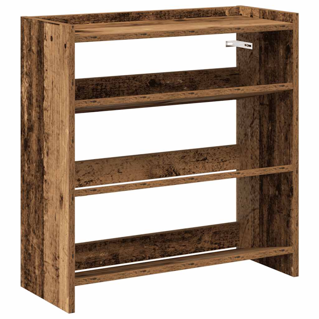vidaXL Stojak na buty, stare drewno, 60x25x62 cm