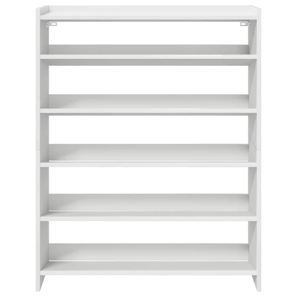 vidaXL Stojak na buty, biała, 80x25x100 cm, materiał drewnopochodny