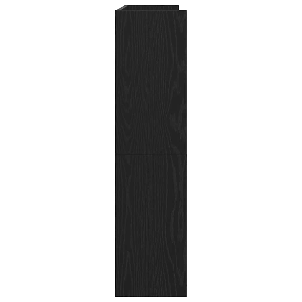 vidaXL Stojak na buty, czarna, 80x25x100 cm, materiał drewnopochodny