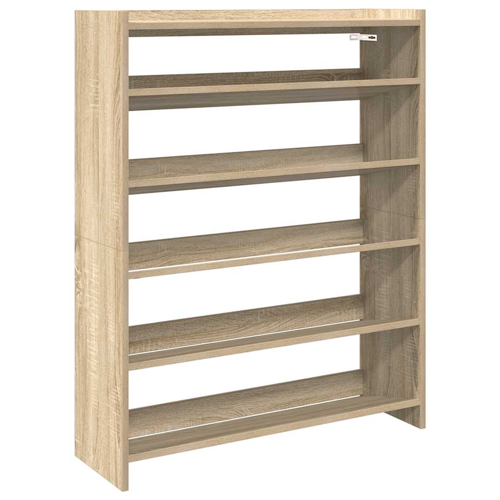 vidaXL Stojak na buty, dąb sonoma 80x25x100cm, materiał drewnopochodny