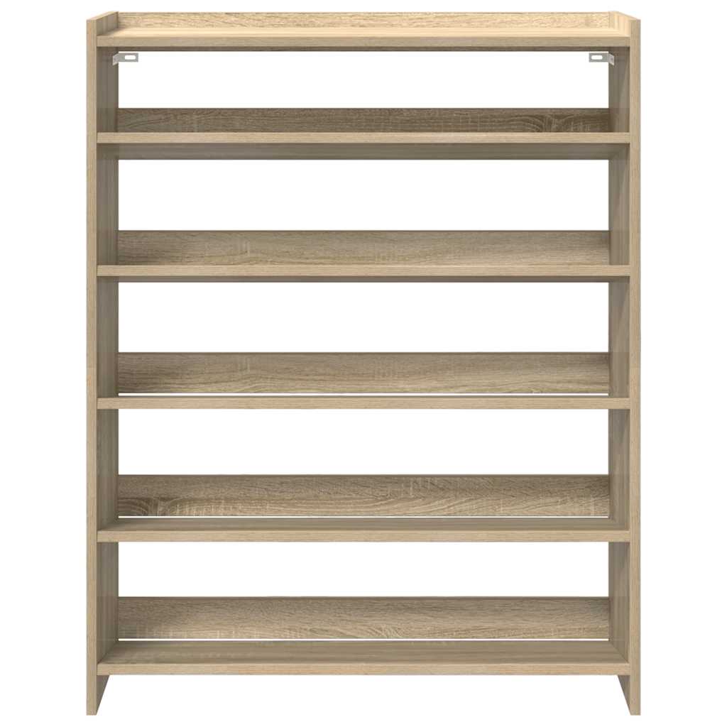 vidaXL Stojak na buty, dąb sonoma 80x25x100cm, materiał drewnopochodny