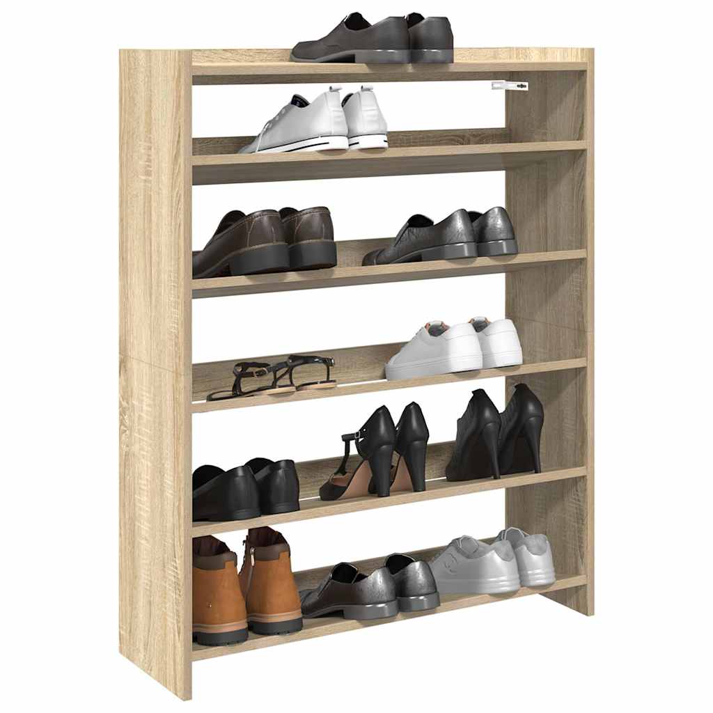 vidaXL Stojak na buty, dąb sonoma 80x25x100cm, materiał drewnopochodny