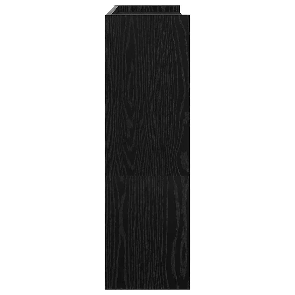 vidaXL Półka na buty, czarna, 80x25x81 cm, materiał drewnopochodny