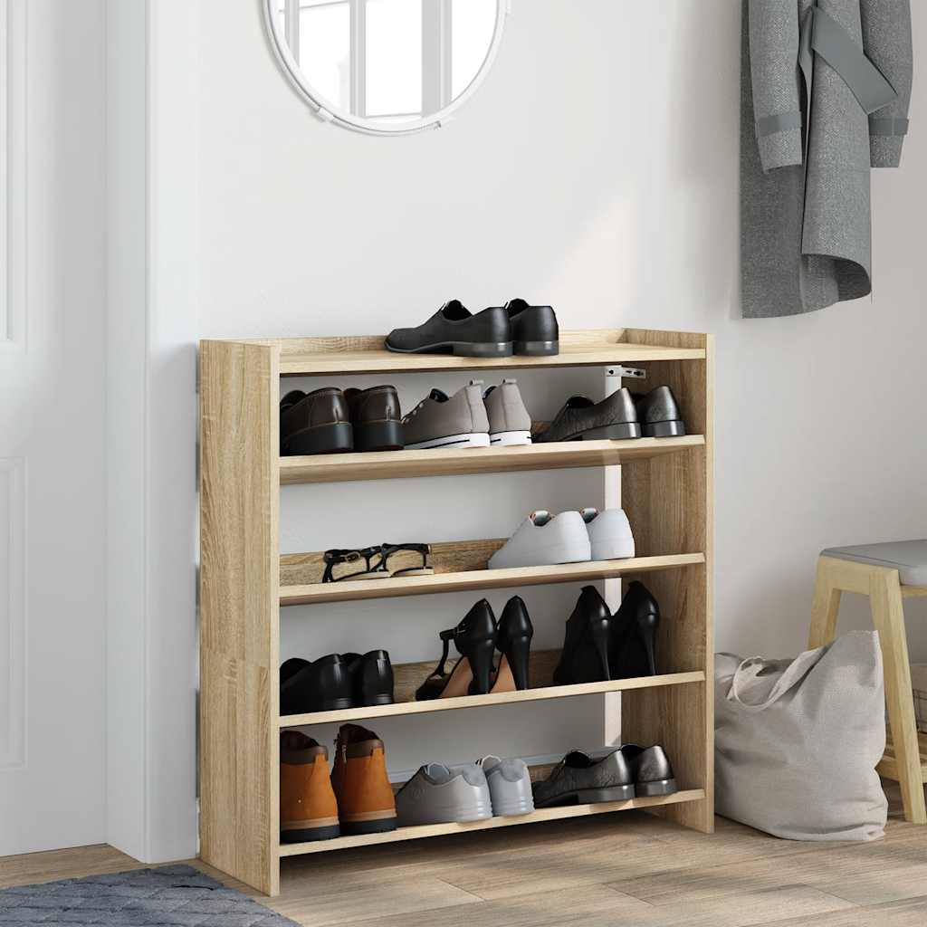 vidaXL Półka na buty, dąb sonoma 80x25x81 , materiał drewnopochodny