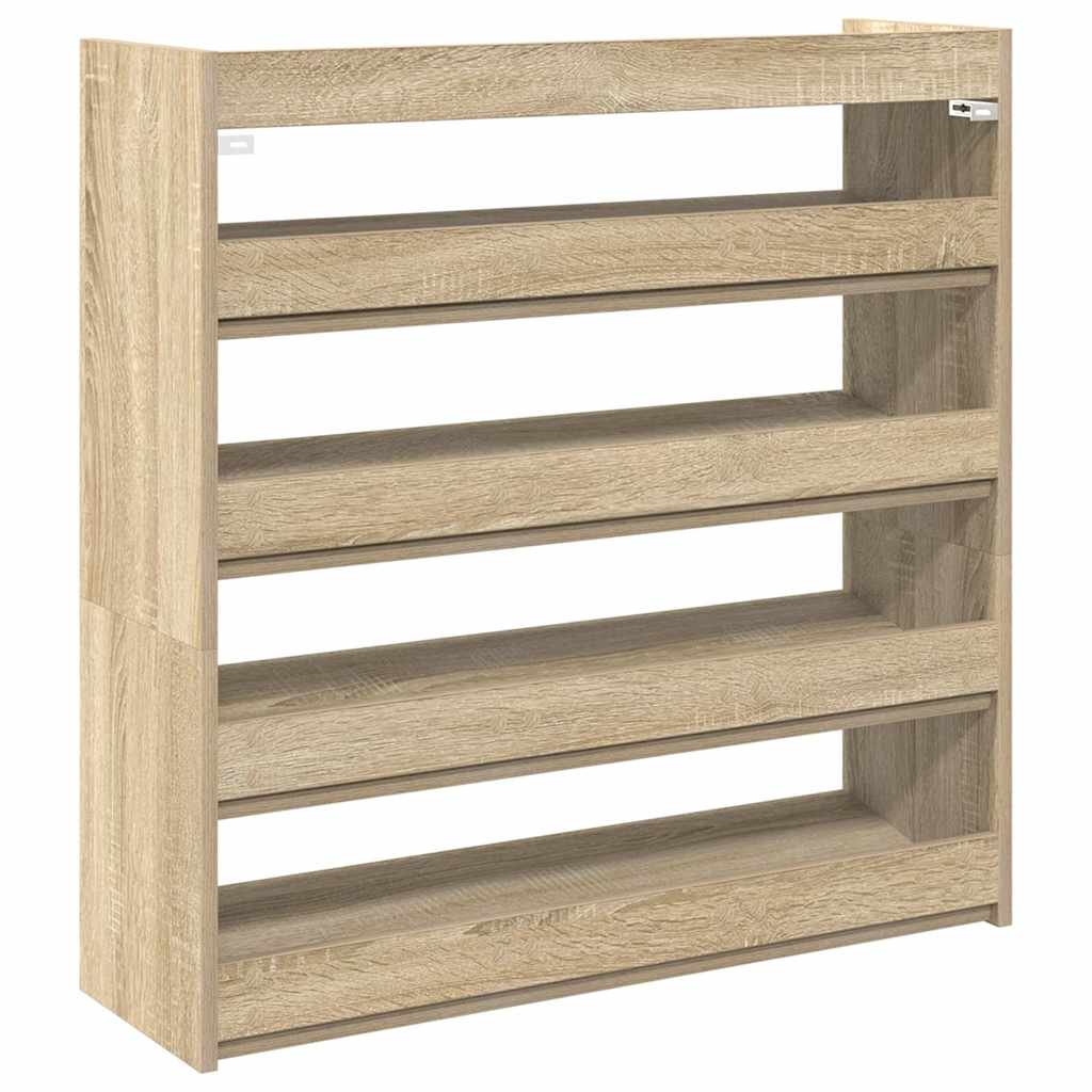 vidaXL Półka na buty, dąb sonoma 80x25x81 , materiał drewnopochodny