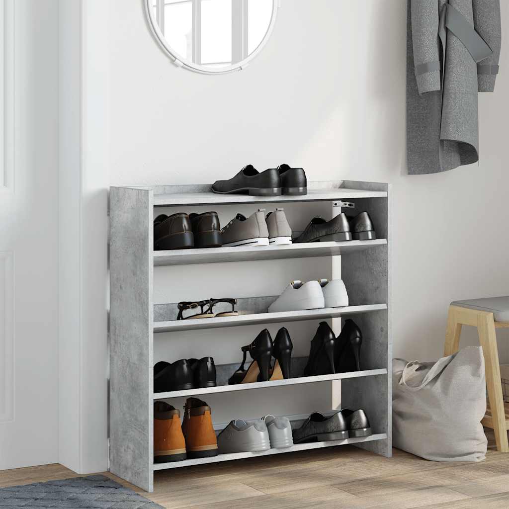 vidaXL Półka na buty, betonowa szarość, 80x25x81 cm