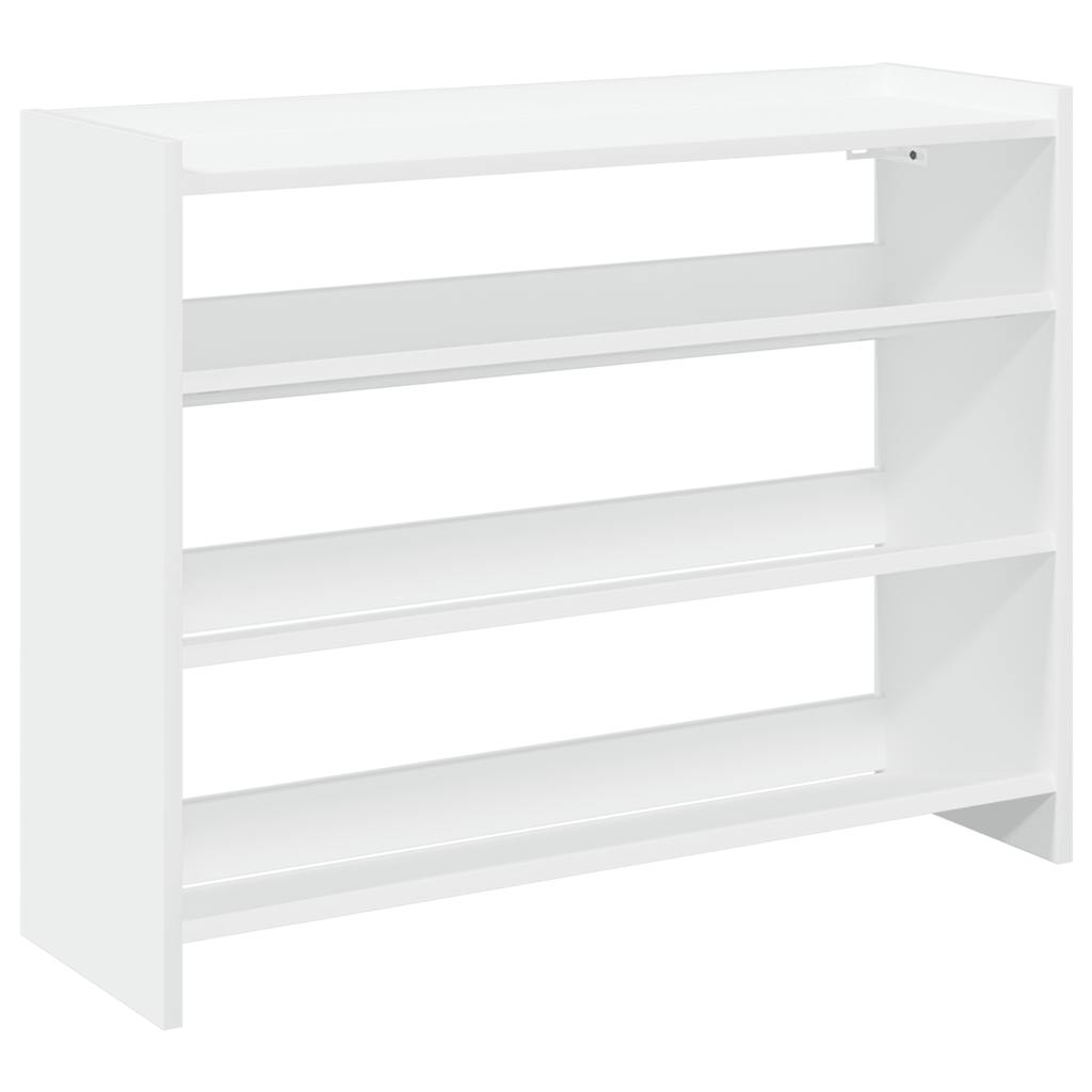 vidaXL Półka na buty, biała, 80x25x62 cm, materiał drewnopochodny