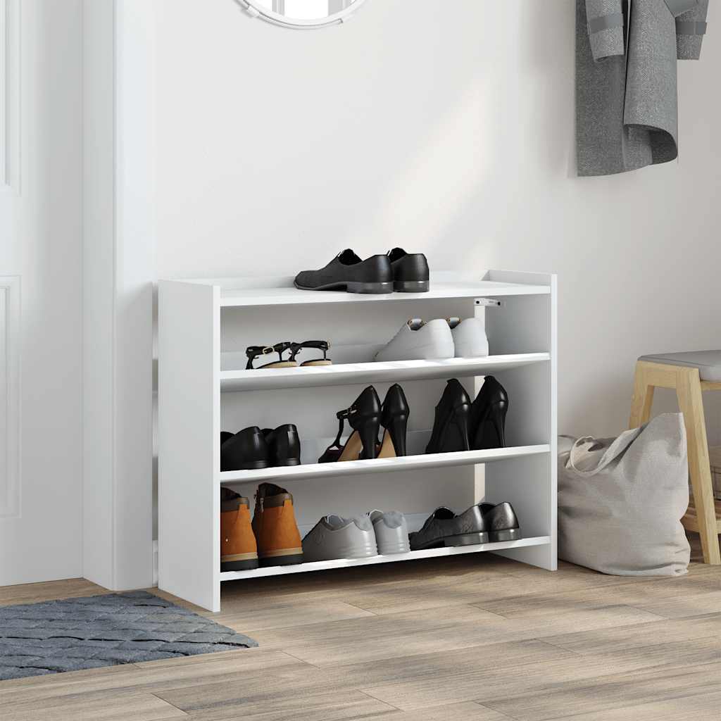 vidaXL Półka na buty, biała, 80x25x62 cm, materiał drewnopochodny