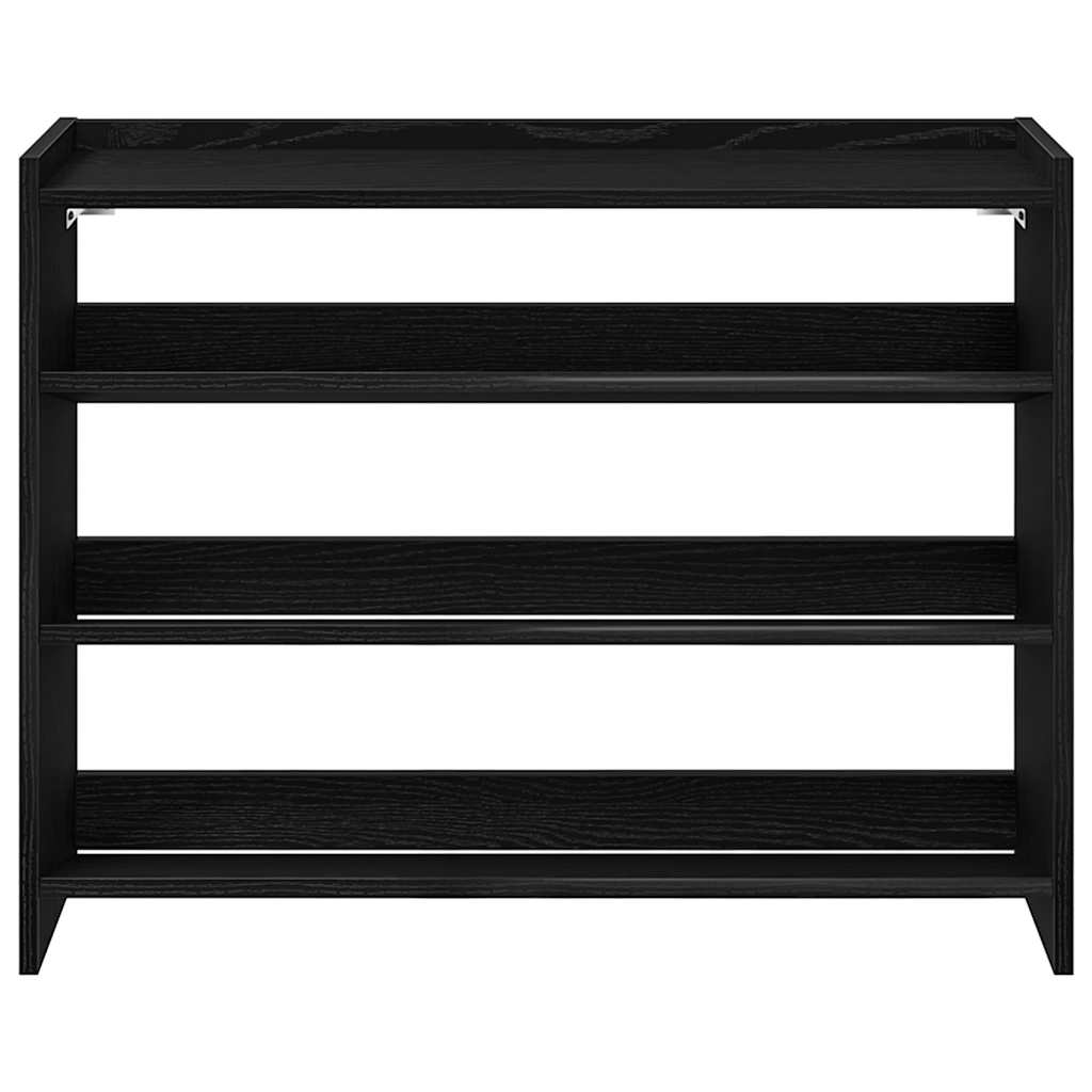 vidaXL Stojak na buty, czarna, 80x25x62 cm, materiał drewnopochodny