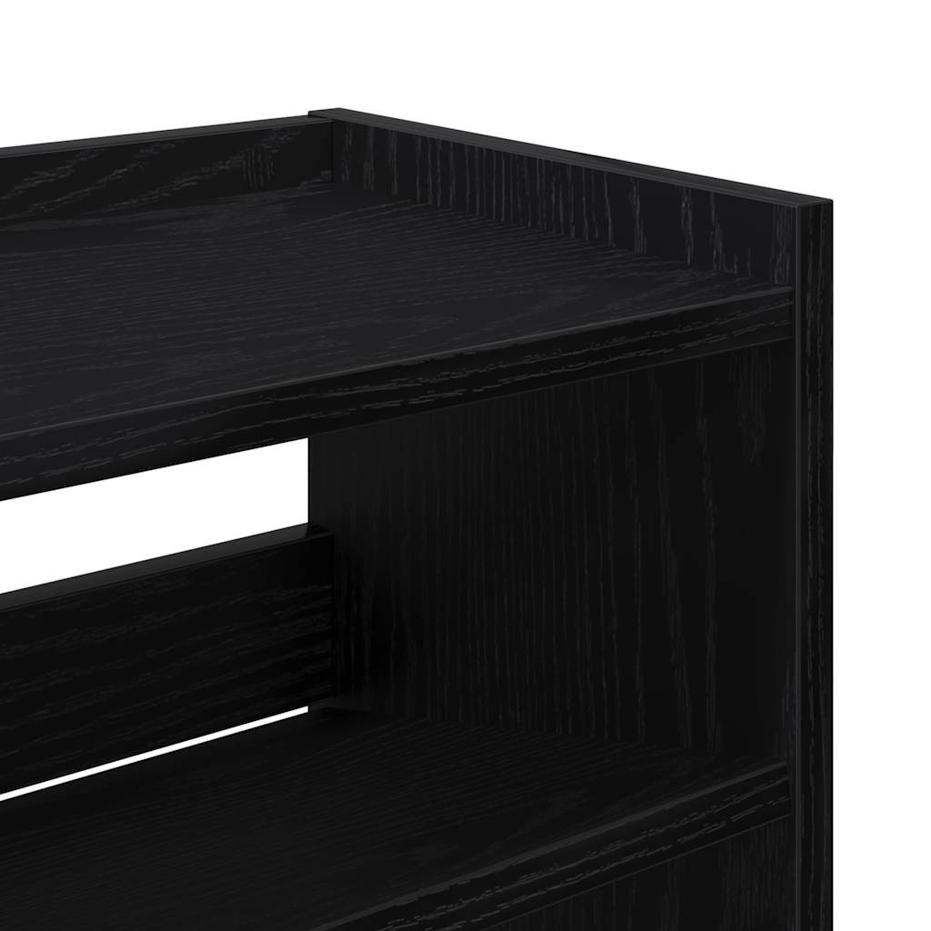 vidaXL Stojak na buty, czarna, 80x25x62 cm, materiał drewnopochodny