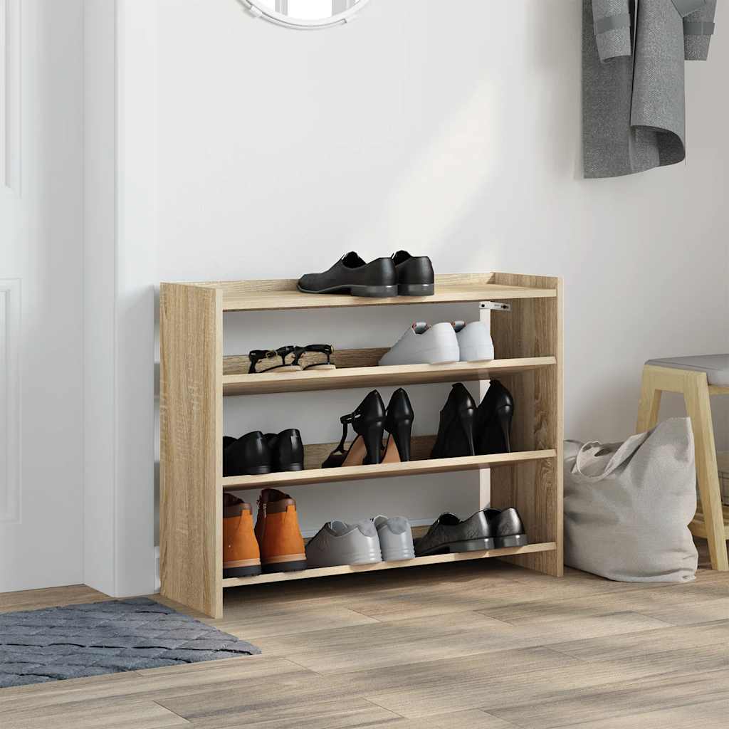 vidaXL Półka na buty, dąb sonoma 80x25x62 cm, materiał drewnopochodny