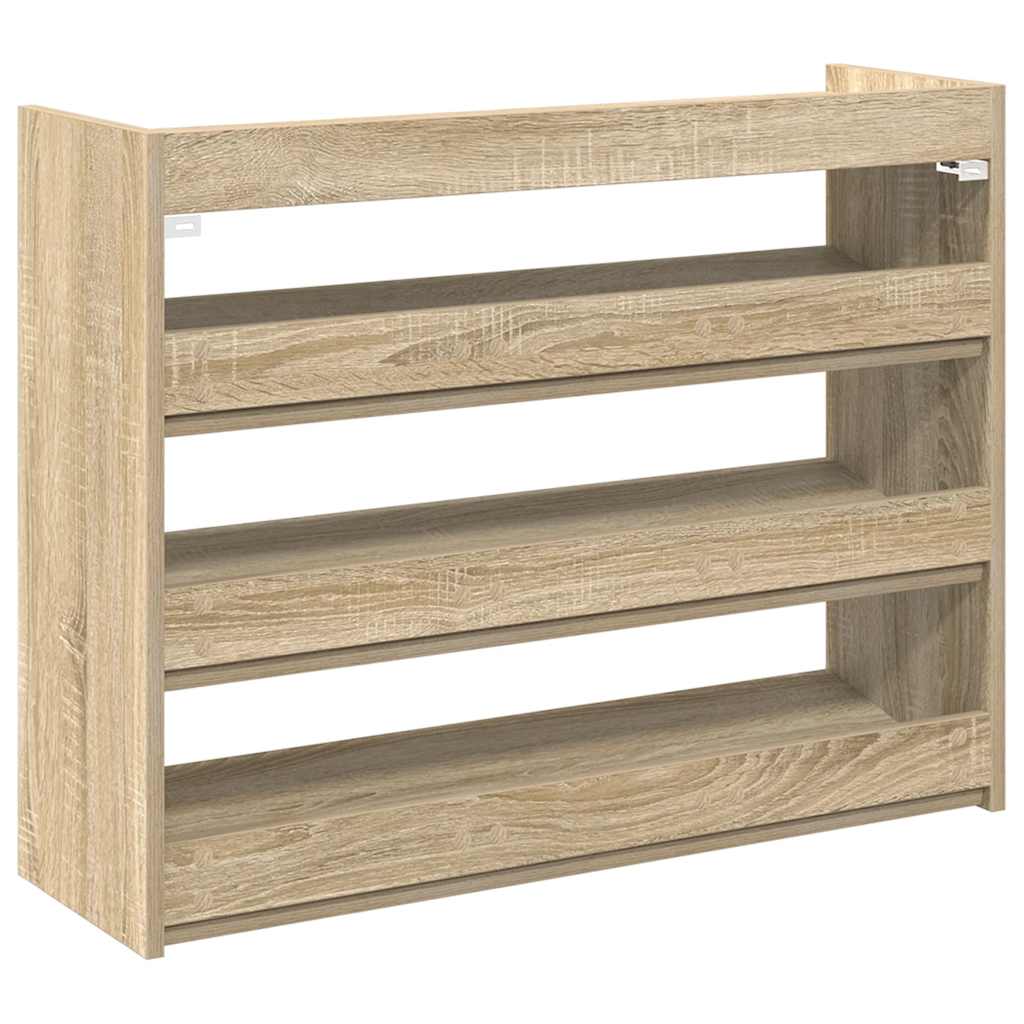 vidaXL Półka na buty, dąb sonoma 80x25x62 cm, materiał drewnopochodny