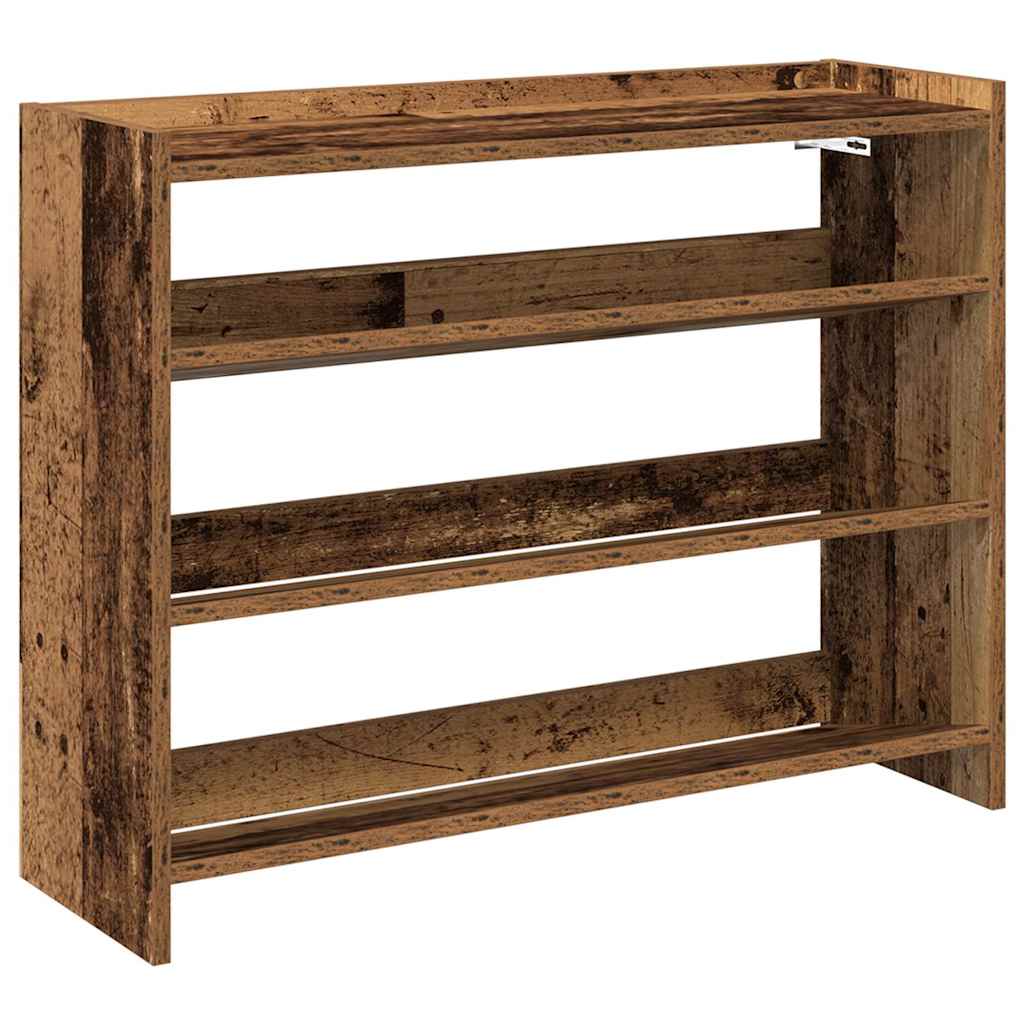 vidaXL Stojak na buty, stare drewno, 80x25x62 cm