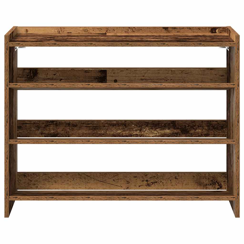 vidaXL Stojak na buty, stare drewno, 80x25x62 cm
