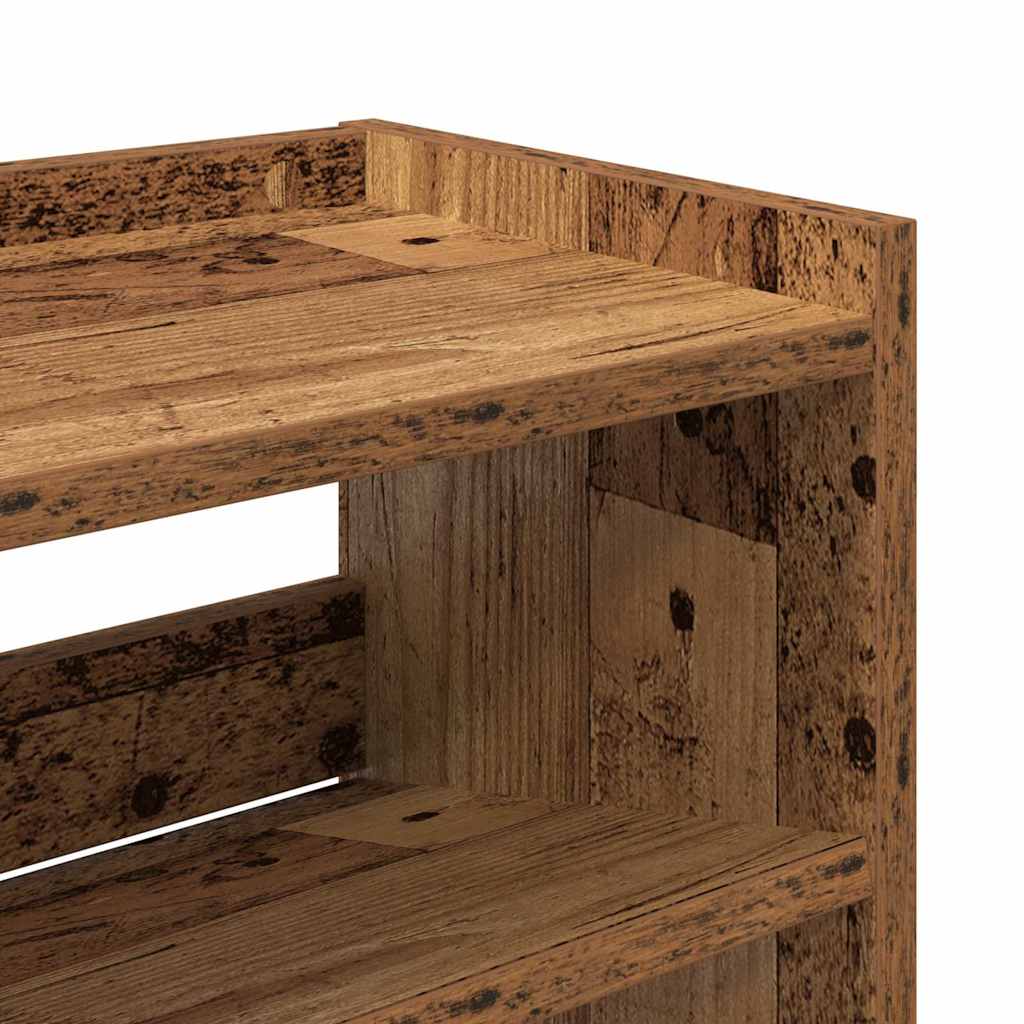 vidaXL Stojak na buty, stare drewno, 80x25x62 cm