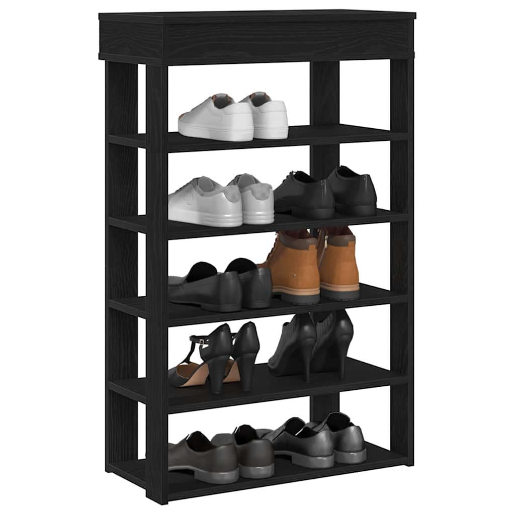 vidaXL Stojak na buty, czarny, 60x30x98 cm, materiał drewnopochodny