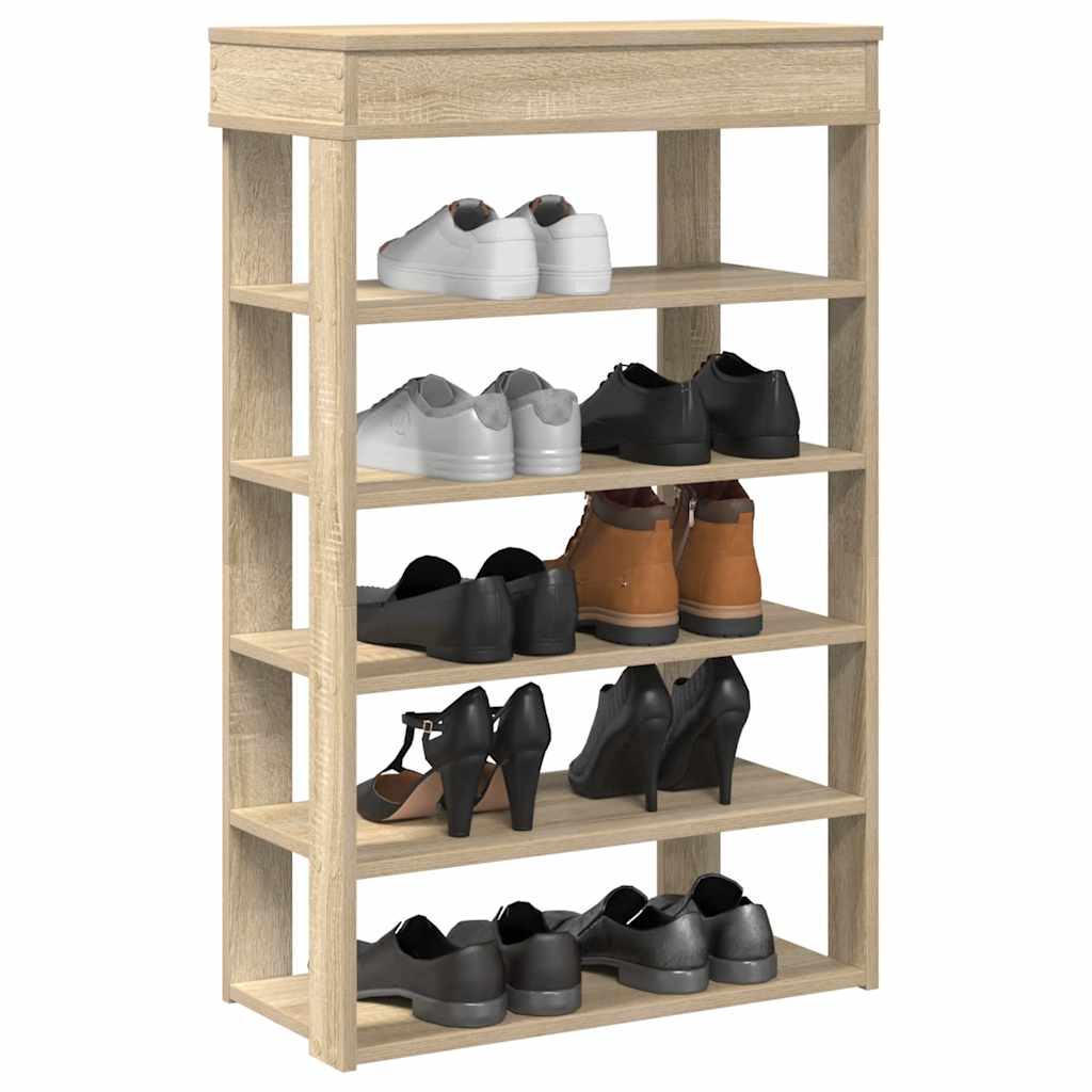 vidaXL Stojak na buty, dąb sonoma, 60x30x98cm, materiał drewnopochodny