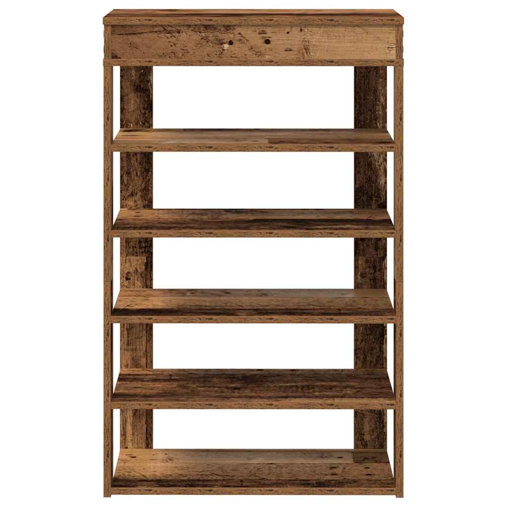 vidaXL Stojak na buty, stare drewno, 60x30x98 cm