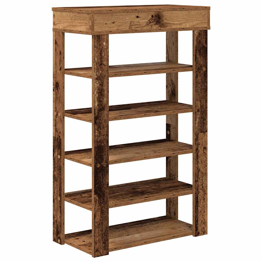 vidaXL Stojak na buty, stare drewno, 60x30x98 cm