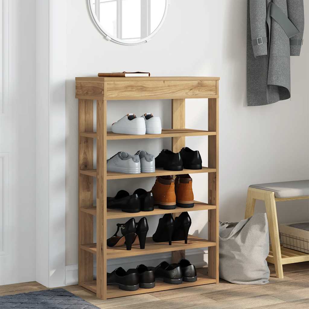 vidaXL Stojak na buty, dąb artisan, 60x30x98 cm