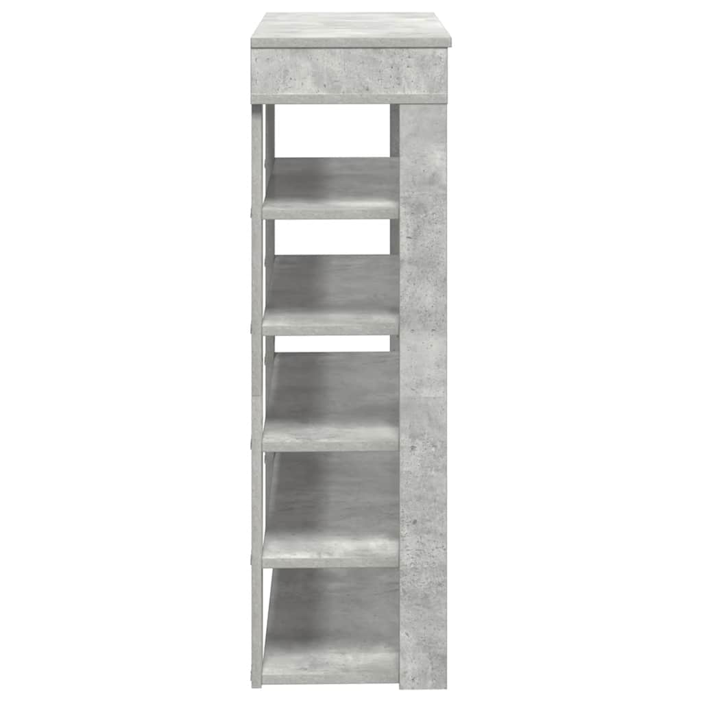 vidaXL Półka na buty, Concrete Oak 80x30x98 cm