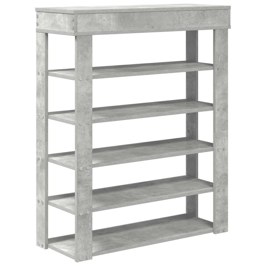 vidaXL Półka na buty, Concrete Oak 80x30x98 cm