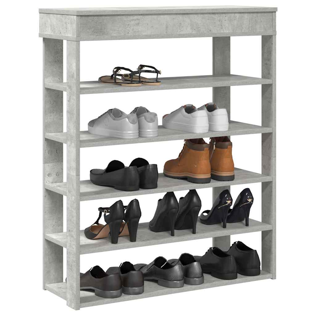 vidaXL Półka na buty, Concrete Oak 80x30x98 cm