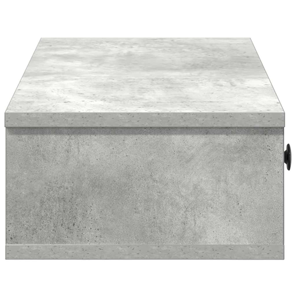 vidaXL Półka ścienna z szufladami, szarość betonu, 60x28x15 cm