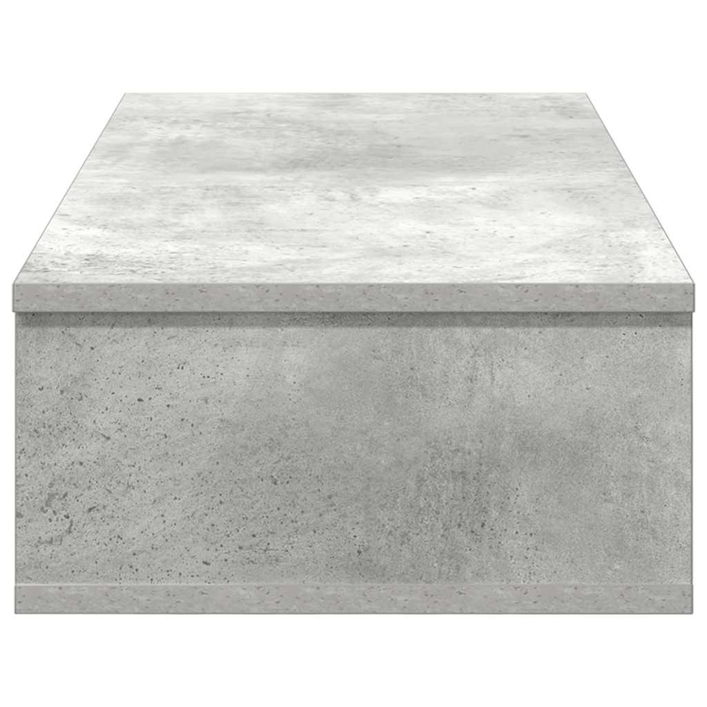 vidaXL Półka ścienna z szufladami, szarość betonu 80x31x17 cm