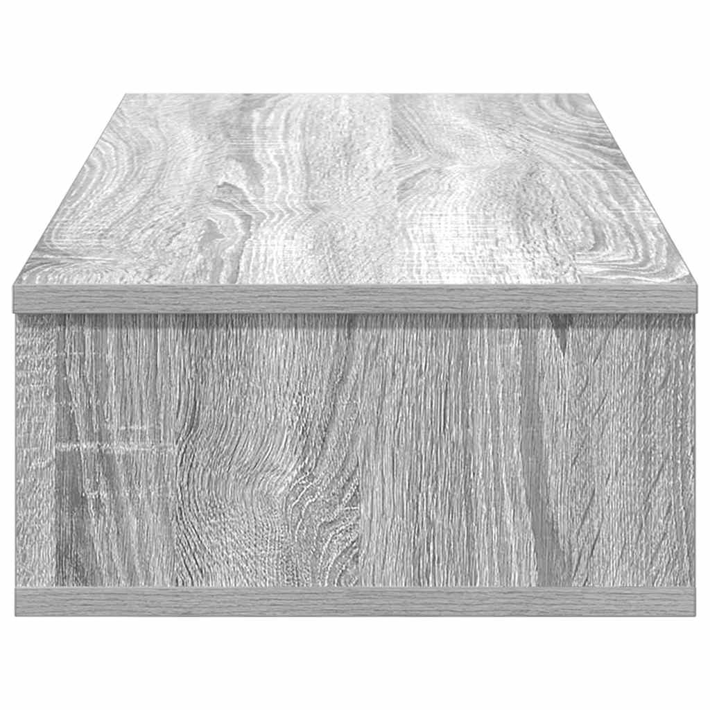 vidaXL Półka ścienna z szufladami, szary dąb sonoma, 80x31x17 cm