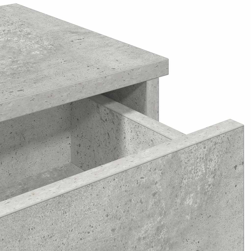 vidaXL Półka ścienna z szufladami, szarość betonu 100x37,5x19 cm