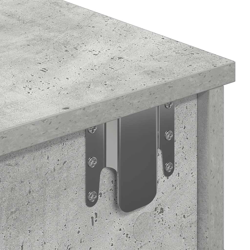 vidaXL Półka ścienna z szufladami, szarość betonu 100x37,5x19 cm