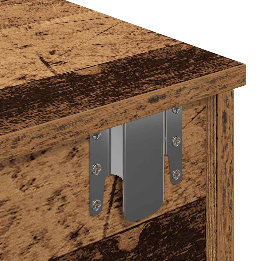 vidaXL Półka ścienna z szufladami, stare drewno, 100x37,5x19 cm