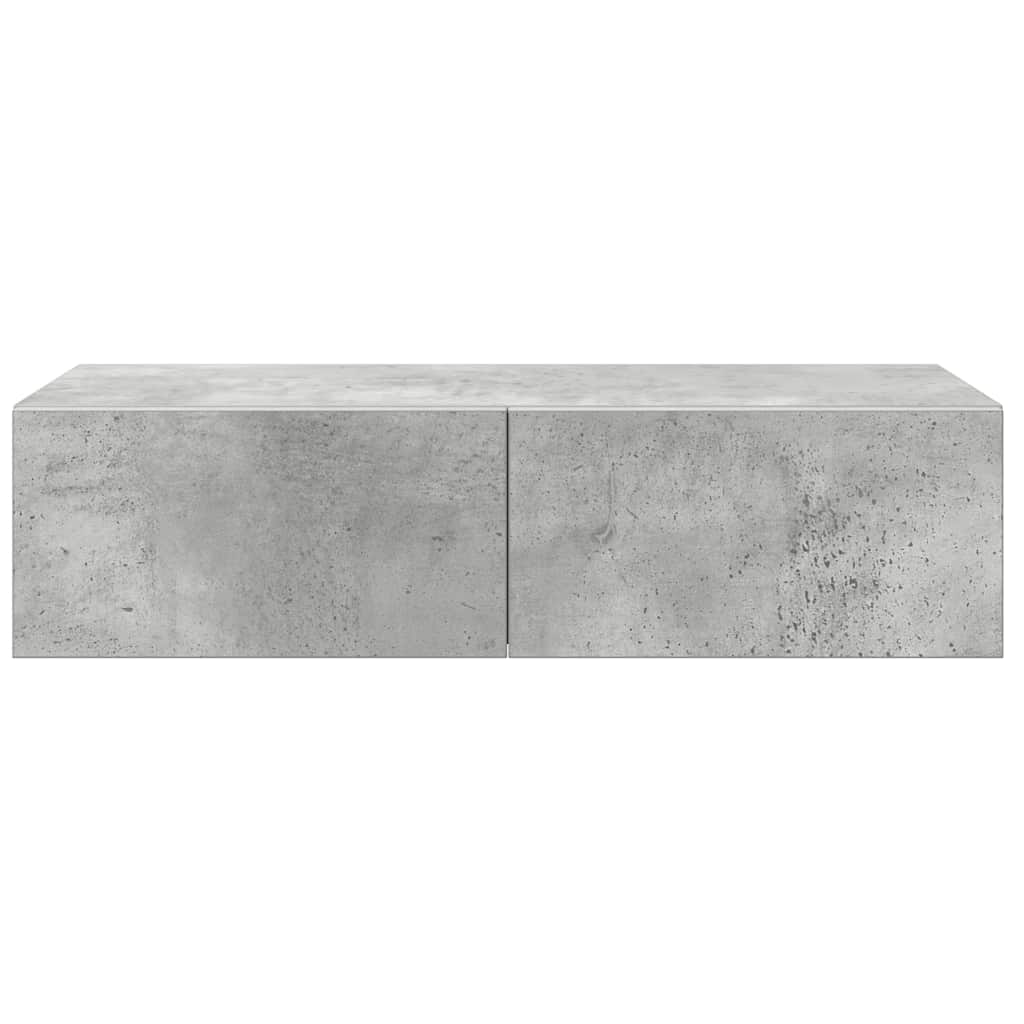 vidaXL Półka ścienna z szufladami, szarość betonu, 60x26,5x15 cm
