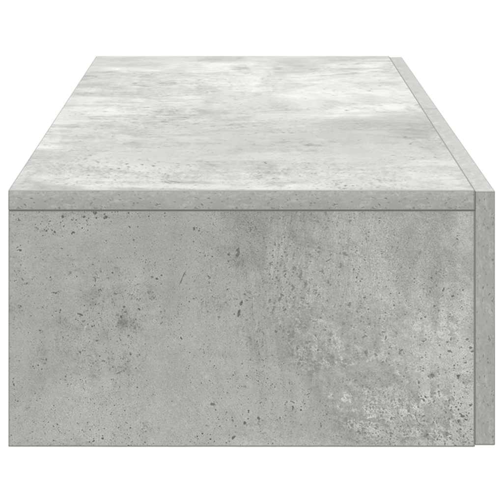 vidaXL Półka ścienna z szufladami, szarość betonu, 60x26,5x15 cm