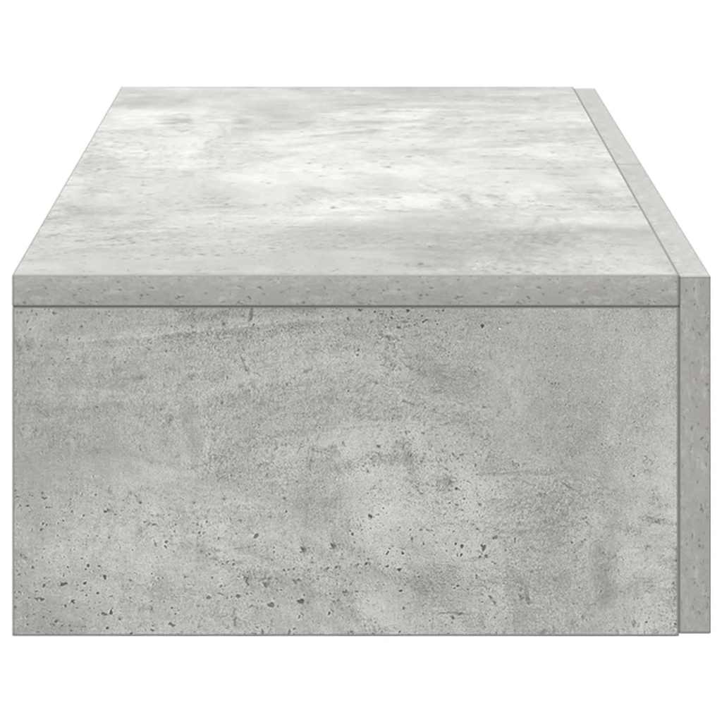 vidaXL Półka ścienna z szufladami, szarość betonu 80x33x17 cm