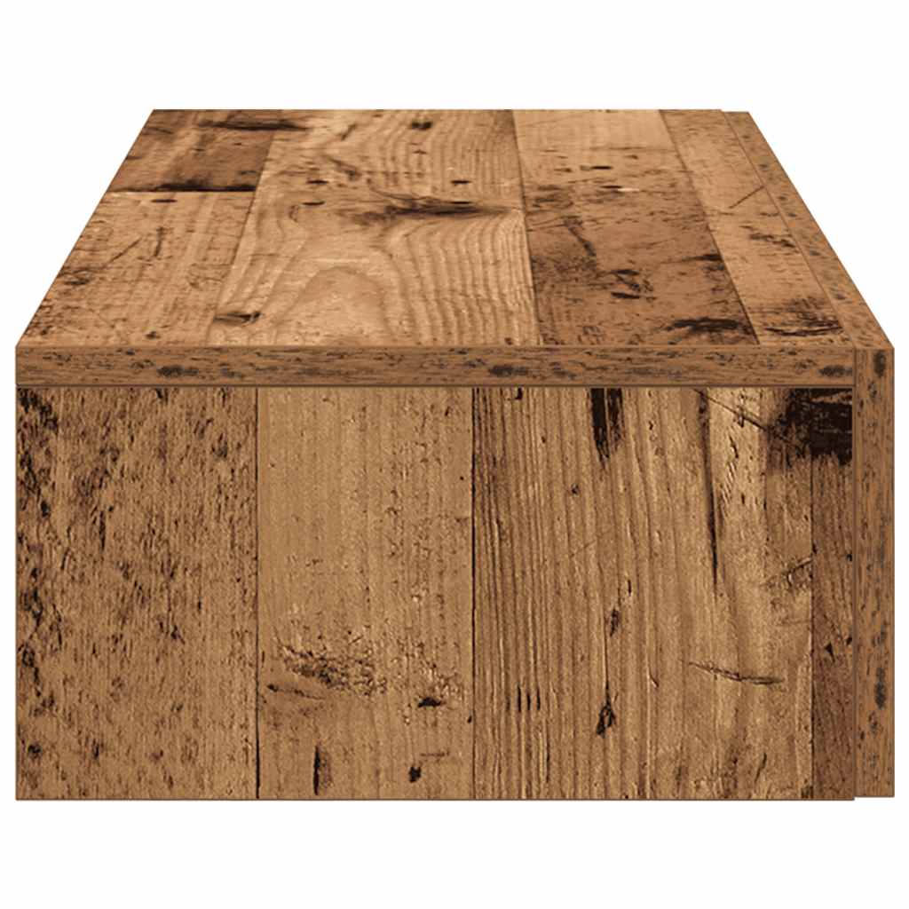 vidaXL Półka ścienna z szufladami, stare drewno, 80x33x17 cm