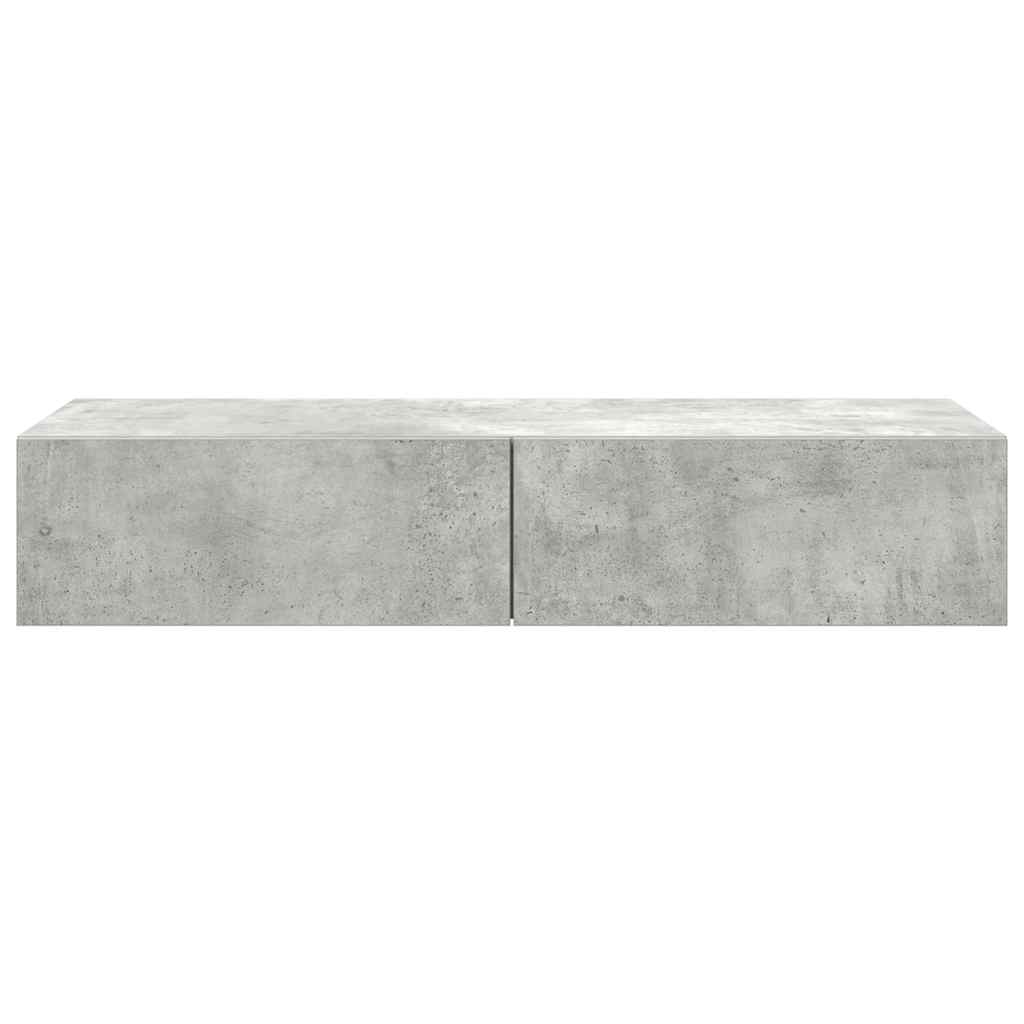 vidaXL Półka ścienna z szufladami, szarość betonu 100x36x19 cm