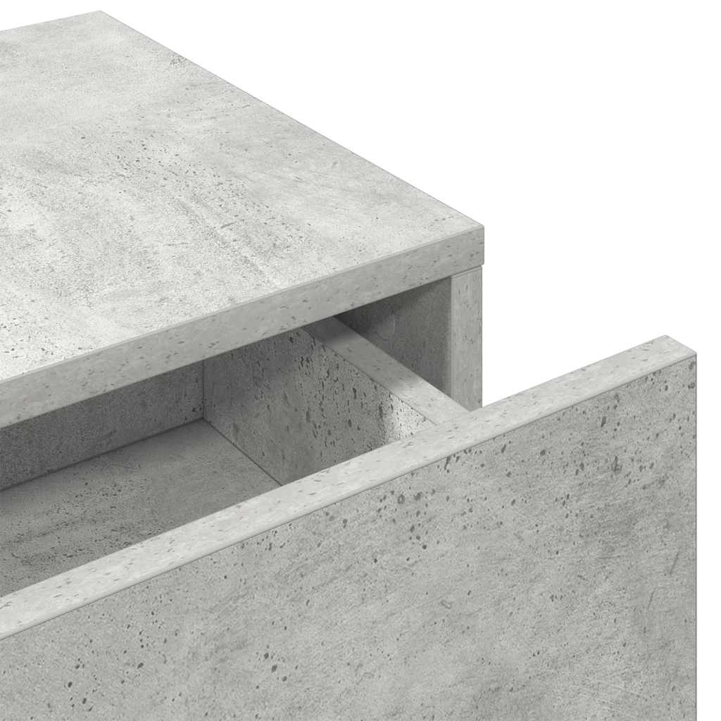 vidaXL Półka ścienna z szufladami, szarość betonu 100x36x19 cm