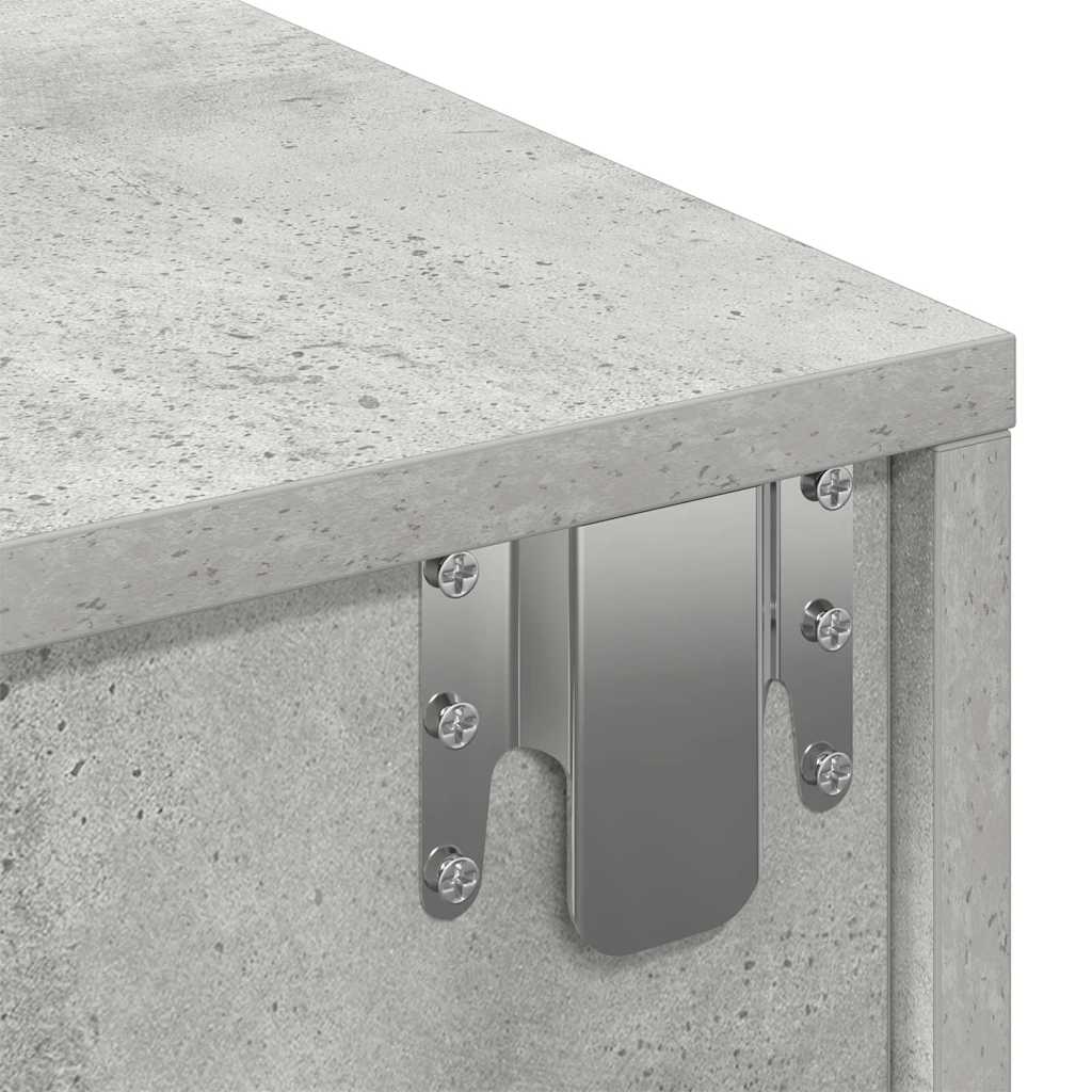 vidaXL Półka ścienna z szufladami, szarość betonu 100x36x19 cm