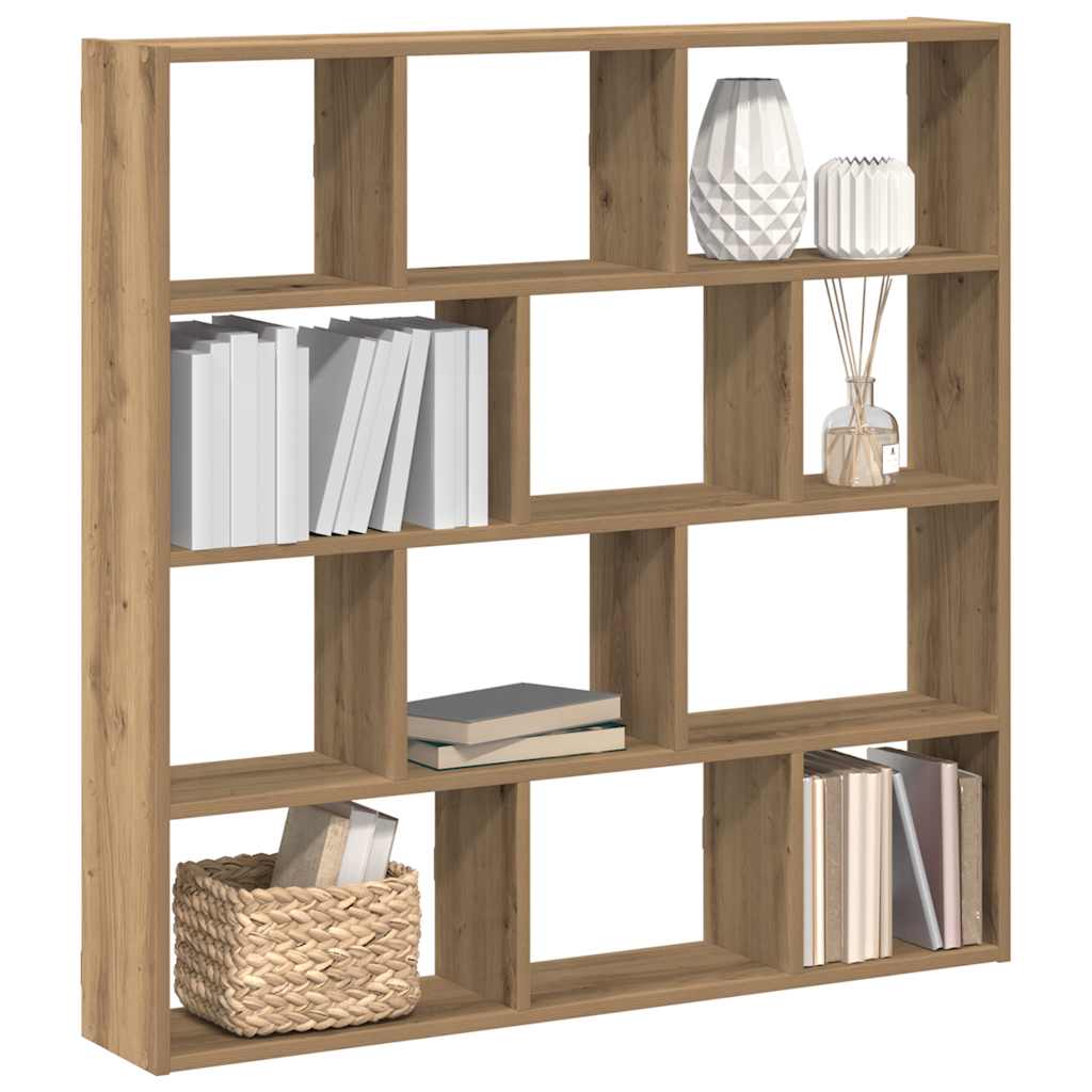 vidaXL Półka ścienna kostka, 12 przegrodami, dąb artisian
