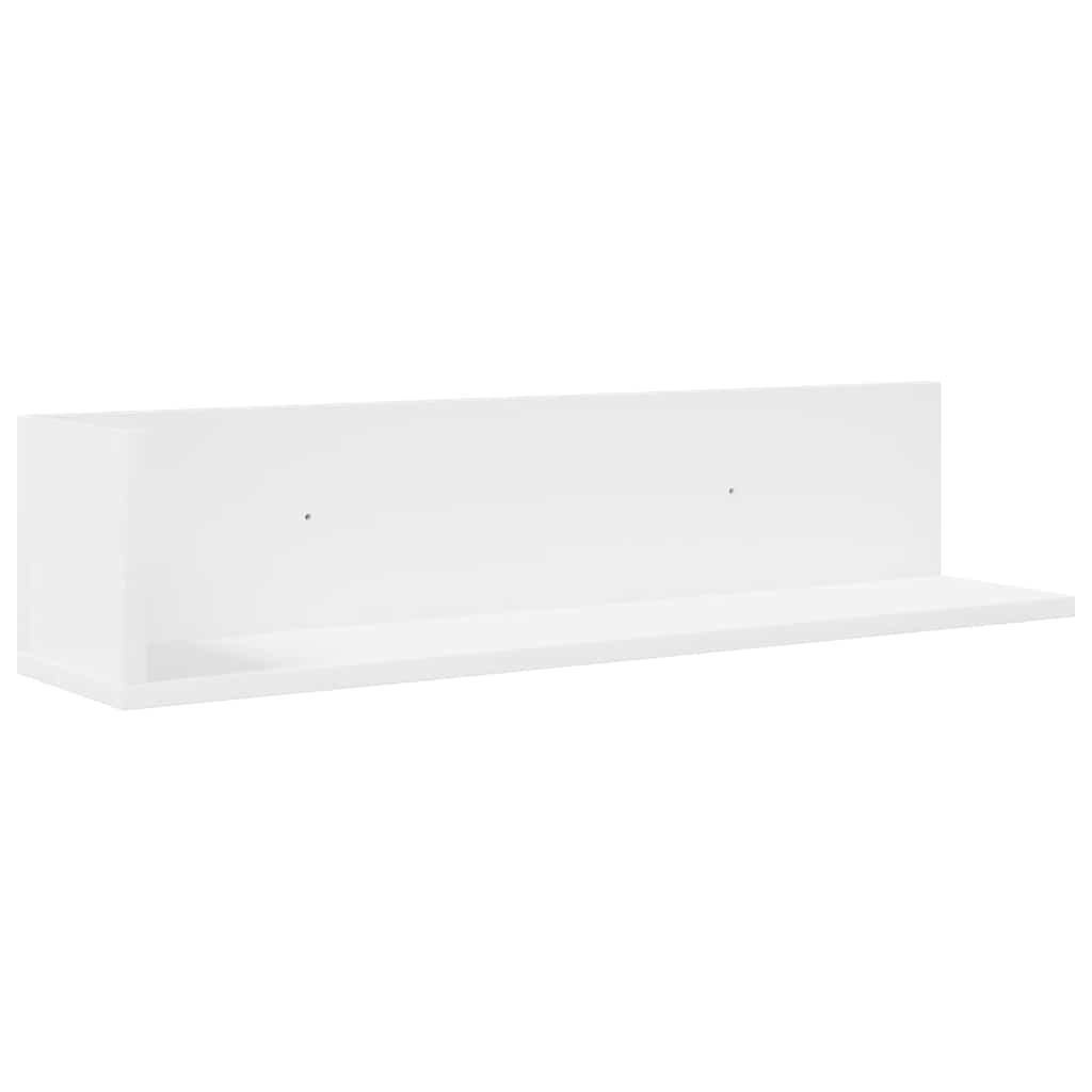 vidaXL Półki ścienne, 2 szt., białe, 75x16,5x16,5 cm