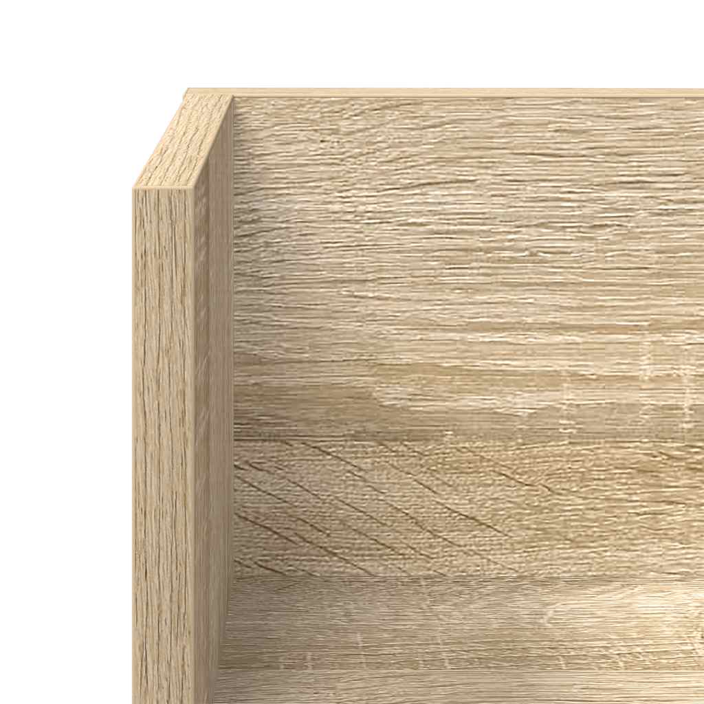 vidaXL Półki ścienne, 2 szt., dąb sonoma, 75x16,5x16,5 cm