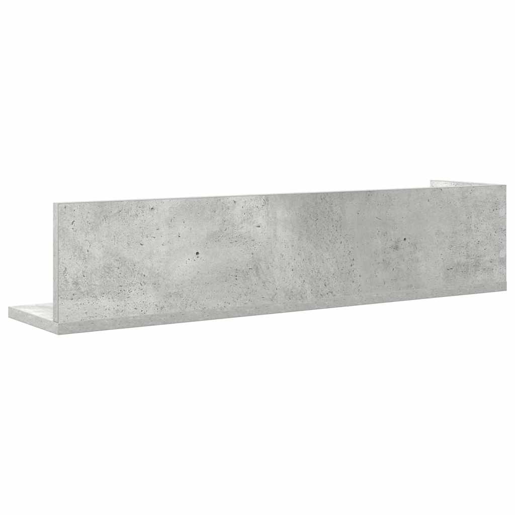 vidaXL Półki ścienne, 2 szt., szarość betonu, 75x16,5x16,5 cm