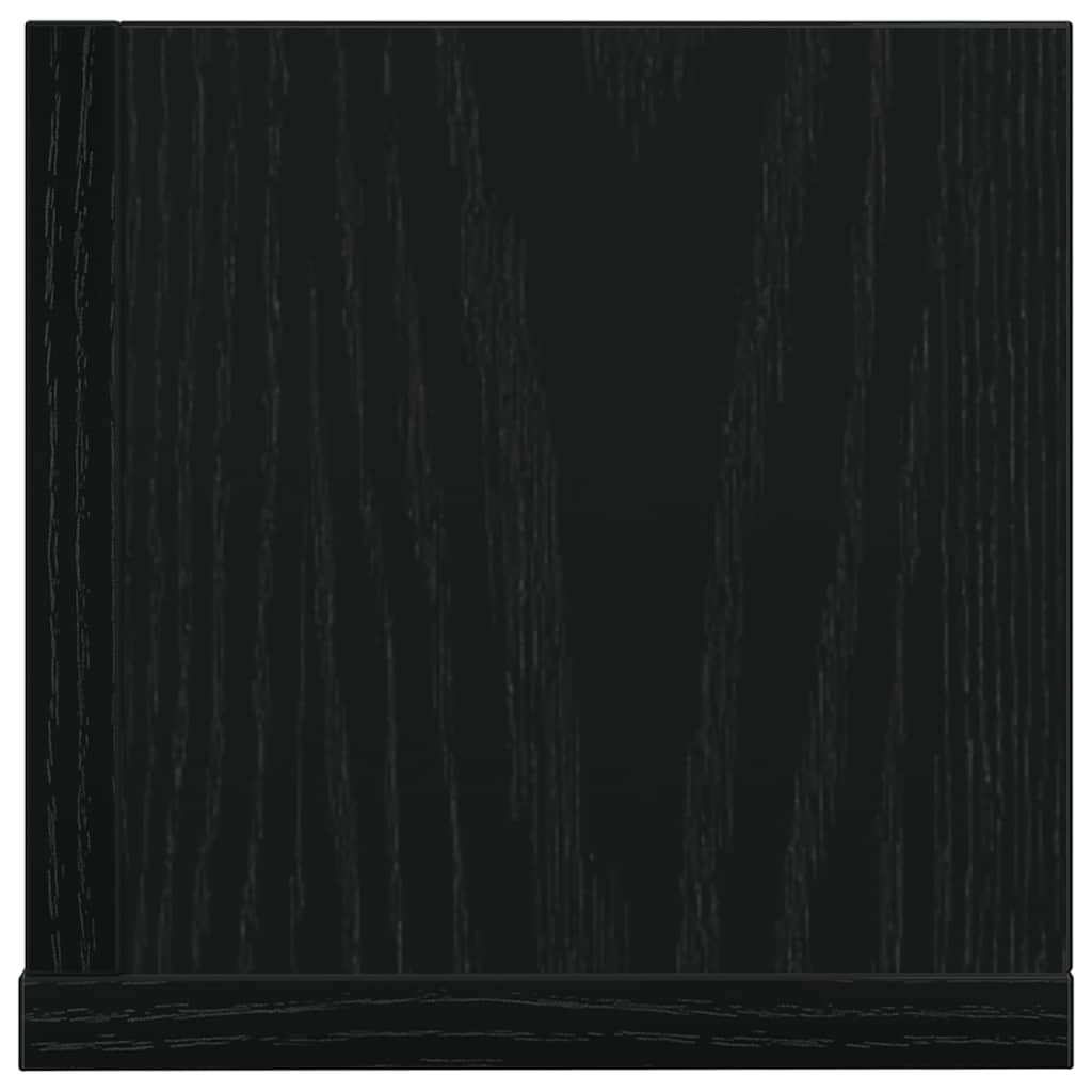 vidaXL Półki ścienne, 2 szt., czarny, 100x16,5x16,5 cm