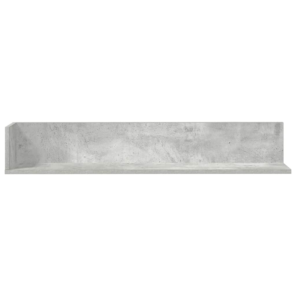 vidaXL Półki ścienne, 2 szt., szarość betonu, 100x16,5x16,5 cm