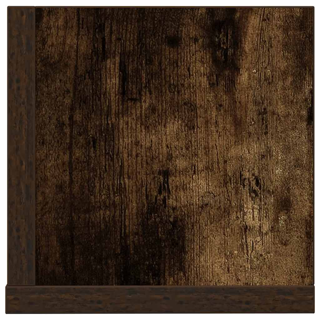 vidaXL Półki ścienne, 2 szt., przydymiony dąb, 100x16,5x16,5 cm
