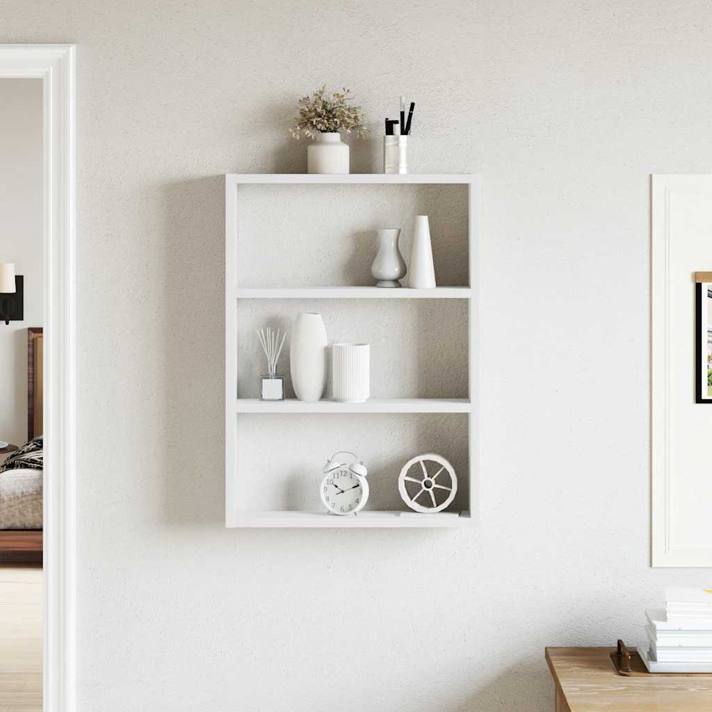 vidaXL Półka ścienna, biała, 43x9x60 cm, materiał drewnopochodny