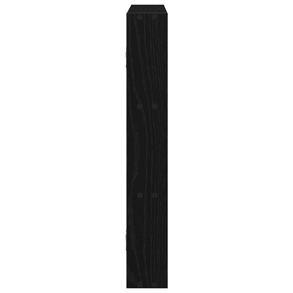 vidaXL Półka ścienna, czarna, 43x9x60 cm, materiał drewnopochodny